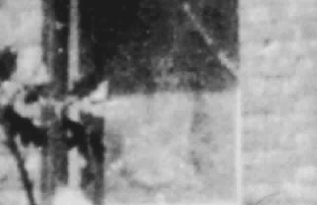 Does this photograph show a ghostly girl?
